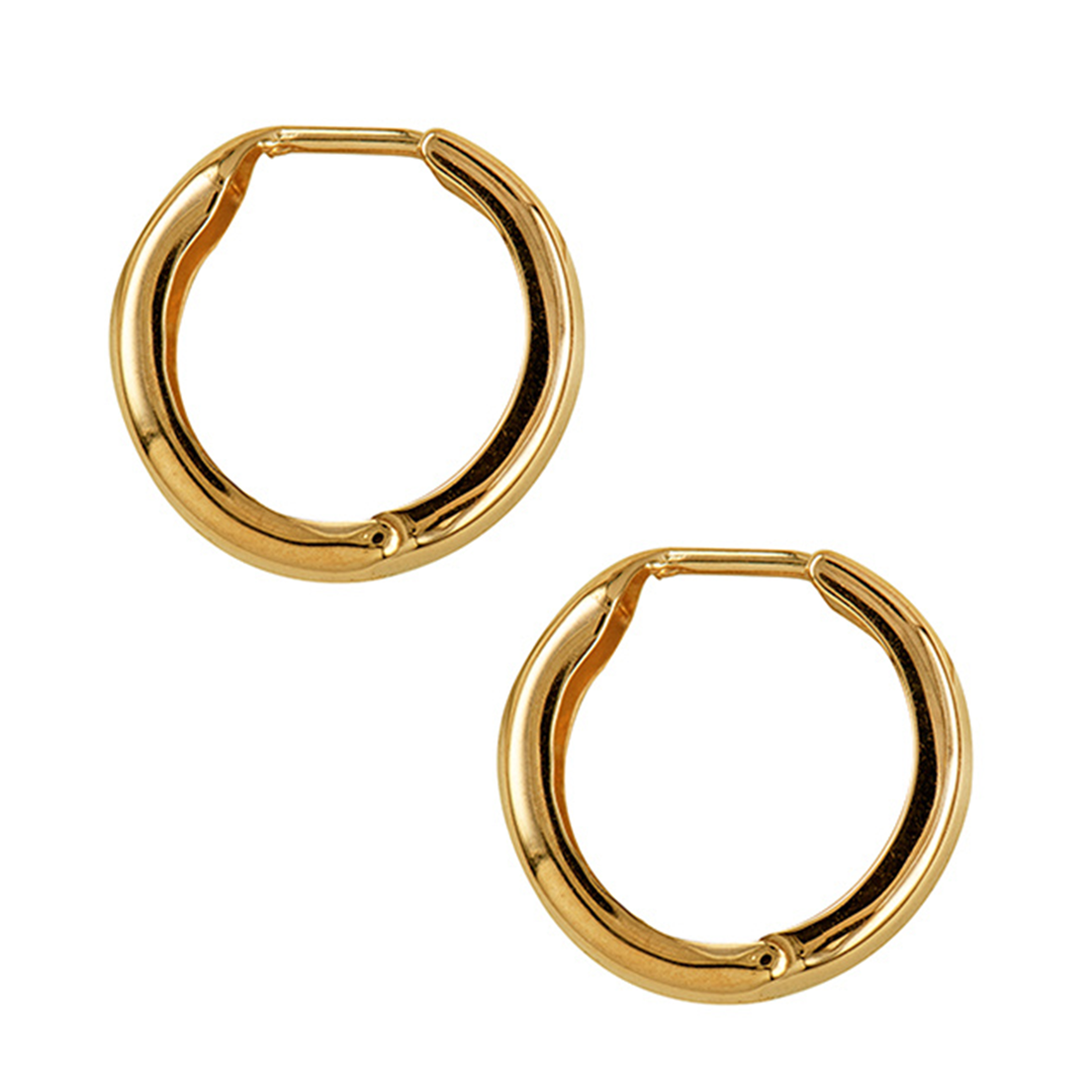 Cz Gold Huggies 13mm