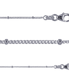 Diamond Cut Curb and Ball Chain - 1mm - 45cm