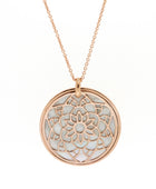 Mystic Rose Patterned Silver Pendant | Iluka Jewellery