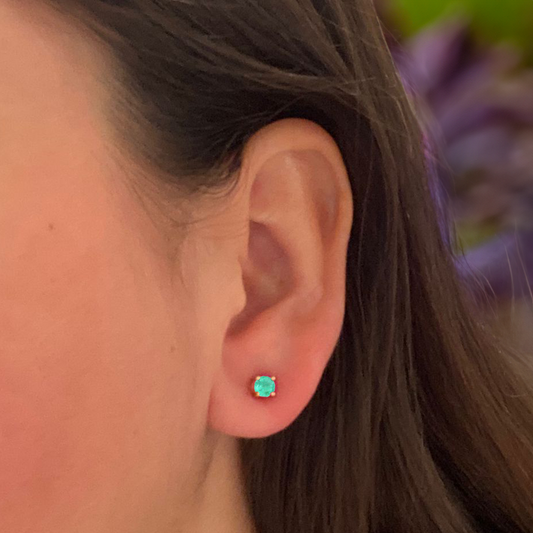 Emerald Gold Studs