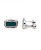 Aquamarine & Crystals Cufflink