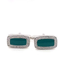 Aquamarine & Crystals Cufflink