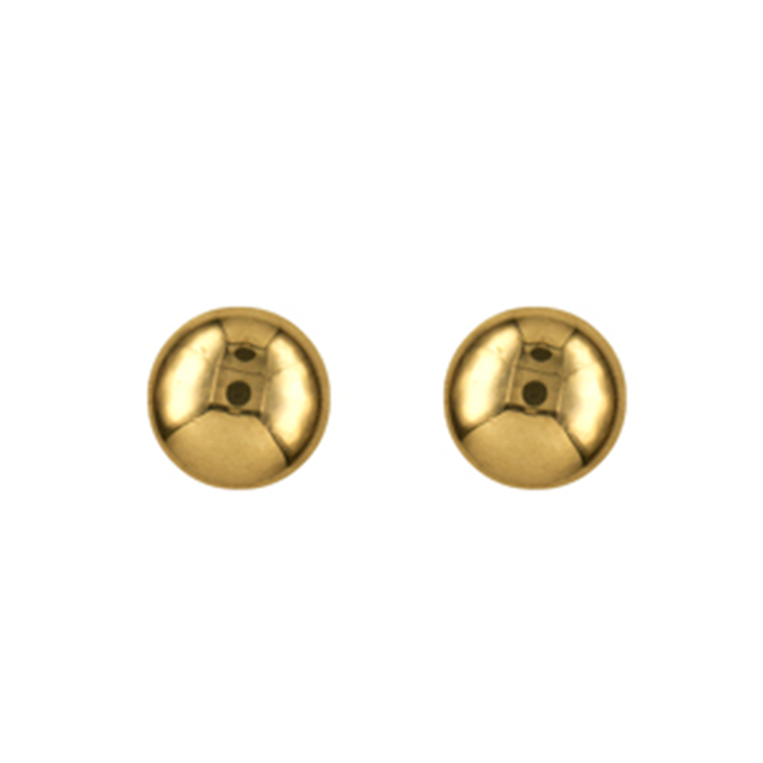 Flattened Gold Ball Studs 3mm