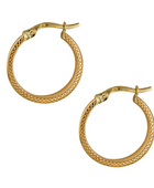 Faceted Profile Fancy Hoops Gold