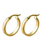 Faceted Profile Fancy Hoops Gold