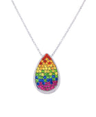 Rainbow Swarovski Crystal Tear Necklace | Iluka Jewellery