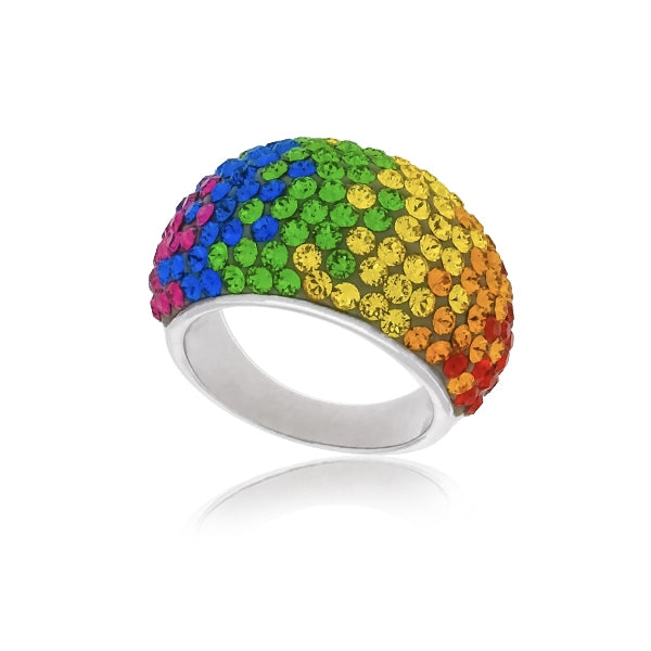 Swarovski Raimbow Bulging Ring | Iluka Jewellery