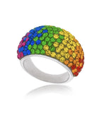 Swarovski Raimbow Bulging Ring | Iluka Jewellery