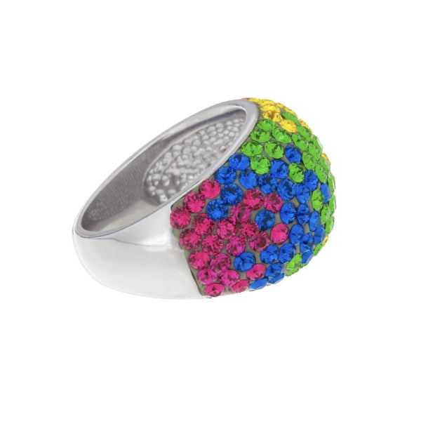 Swarovski Raimbow Bulging Ring | Iluka Jewellery