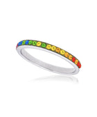 Swarovski Rainbow Bar Ring | Iluka Jewellery