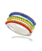 Swarovski Rainbow Six Band Ring | Iluka Jewellery