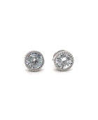  Sybella Rounded Silver Cubic Zirconia Studs 6mm | Iluka Jewellery