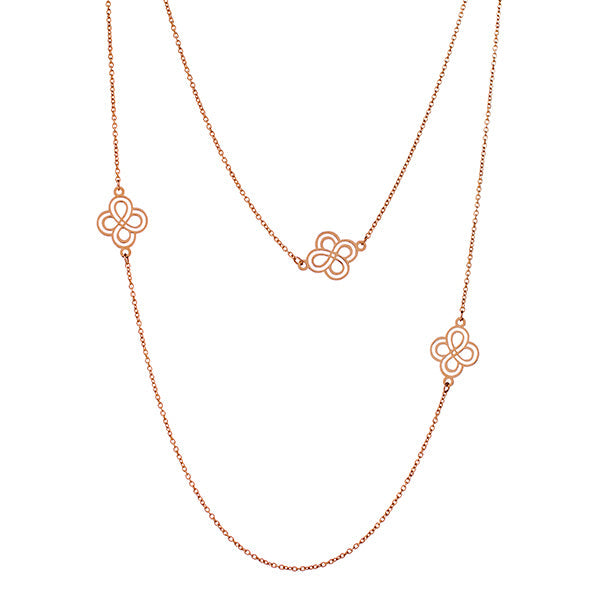 Galeiras Clovers Rose Gold Necklace | Iluka Jewellery