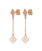 Clover Drop Rose Gold Earrings | Iluka Jewellery