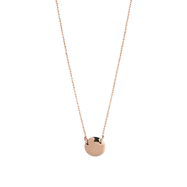 Galeiras 9kt rose gold double disc pendant -  Paddington Jeweller - OJ Co