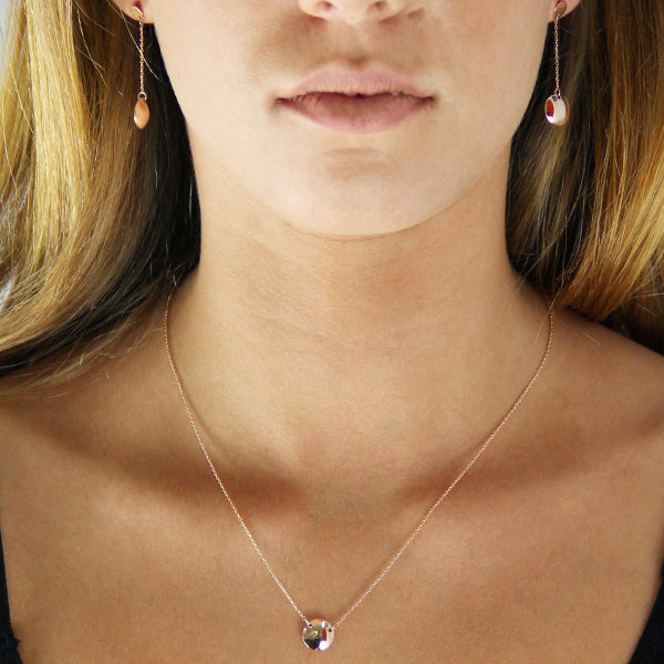 Galeiras 9kt rose gold double disc pendant -  Paddington Jeweller - OJ Co