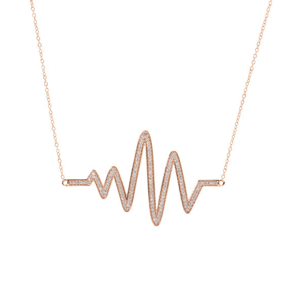 Heartbeat Rose Cubic Zirconia Necklace| Iluka Jewellery