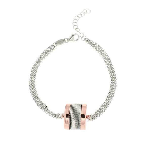 fraboso-r-sterling-silver-two-tone-plated-italian-barrel-bracelet-Iluka Jewellery