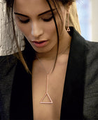 Fabroso Triangular Silhouette Rose Earrings | Iluka Jewellery
