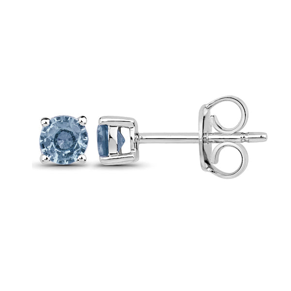 Ceylon Sapphire Studs Earrings White Gold | Iluka Jewelleryo