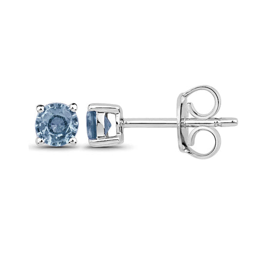 Ceylon Sapphire Studs Earrings White Gold | Iluka Jewelleryo