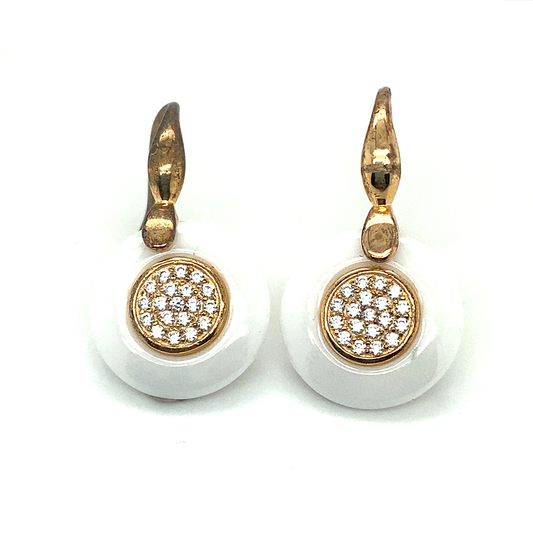 Sybella Ceramic and Cubic Zirconia Silver Earrings | Iluka Jewellery