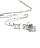 Sybella Baguette CZ Studs | Iluka Jewellery