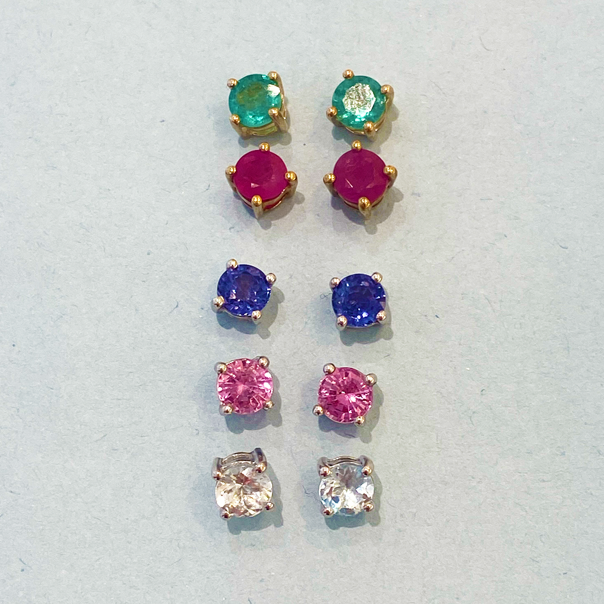 Emerald Gold Studs | Iluka Jewellery