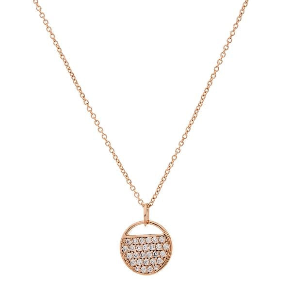 Sybella Cubic Zirconia Circle Rose Necklace | Iluka Jewellery